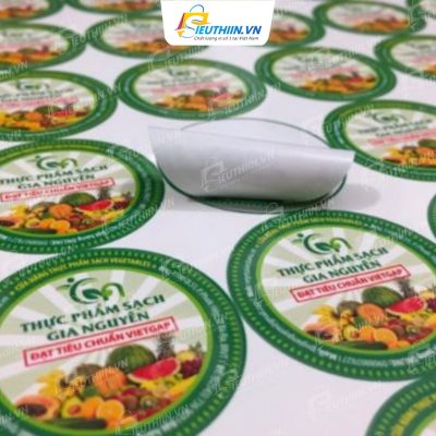 Tem nông sản hình tròn