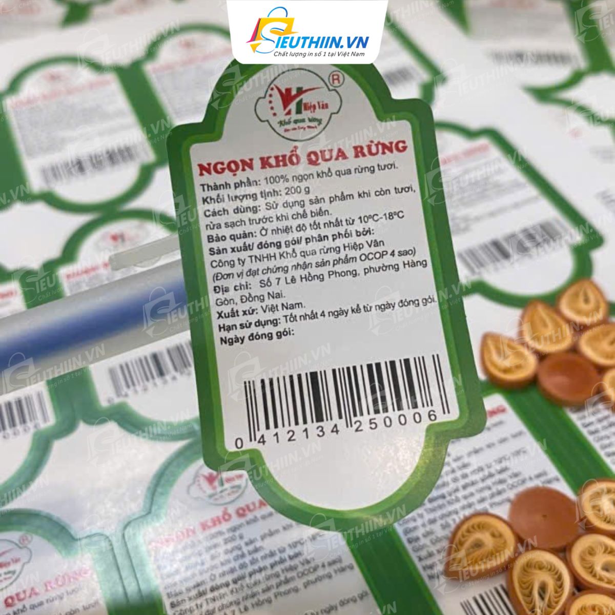 Tem nhãn nông sản có nhiều thông tin