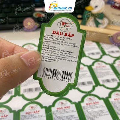 Tem nhãn đậu bắp đẹp