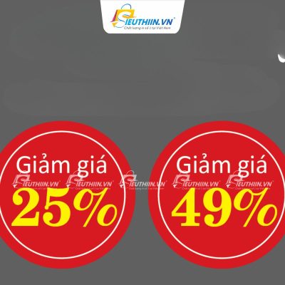 Tem giảm giá 25%, 49%