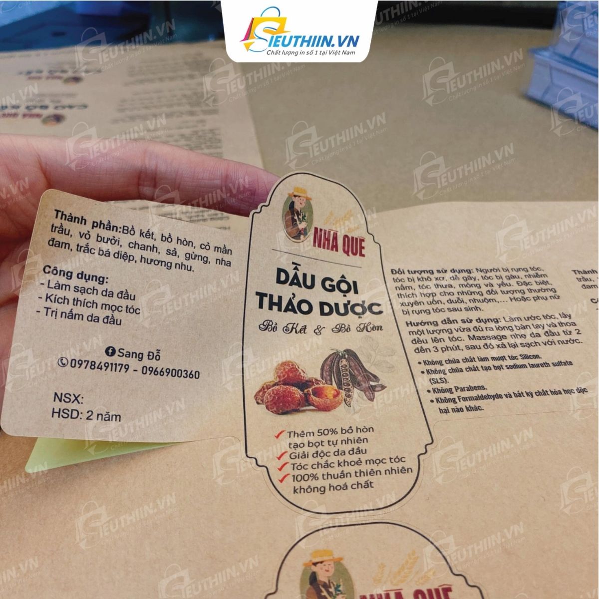 Tem dầu gội đẹp, chuyên nghiệp, ấn tượng - 01