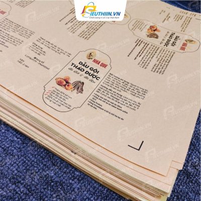 Chất liệu in tem nhãn dầu gội chuyên nghiệp