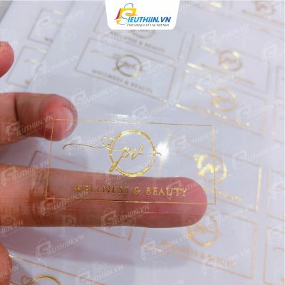 Tem mỹ phẩm ép kim nổi bật