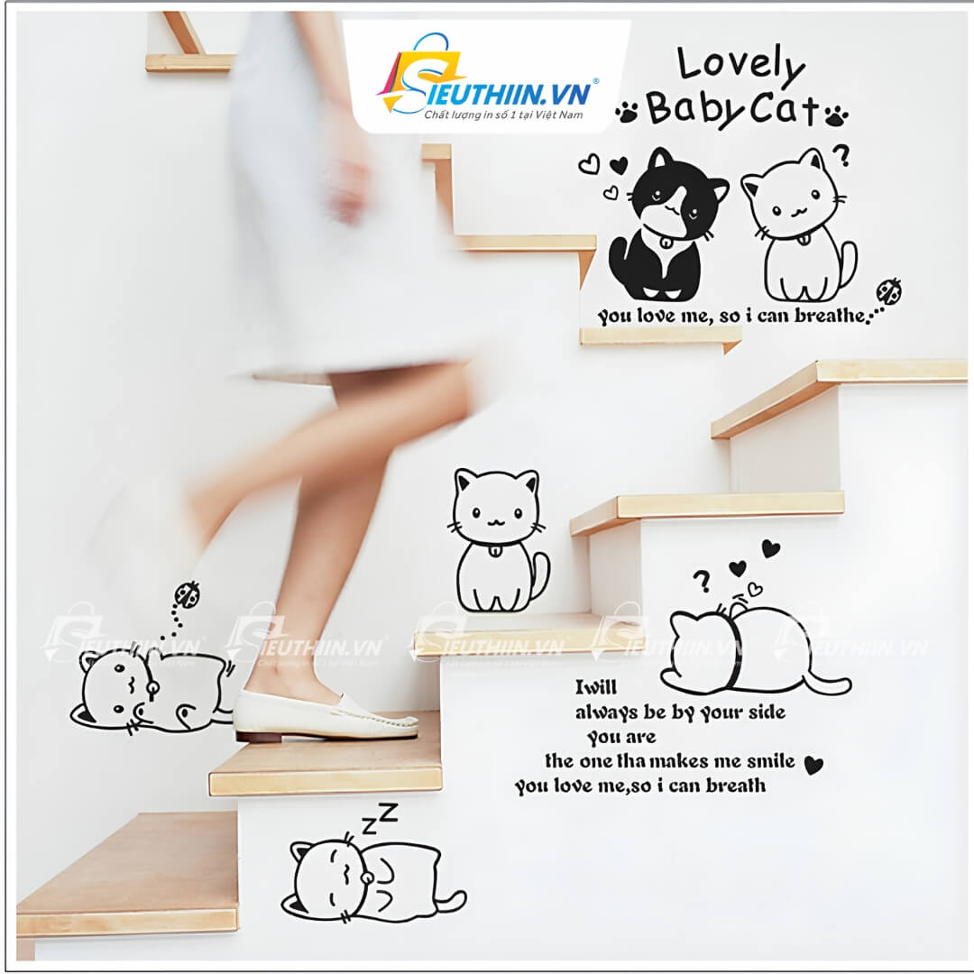 in decal chan cau thang